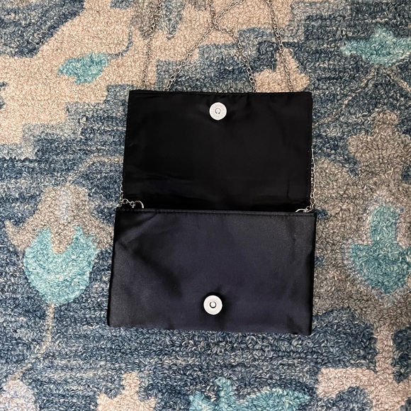 Amber Sceats Stella Crystal Bag Purse | Sparkly Evening Clutch Crossbody Silver - Picture 4 of 6